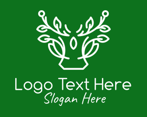 Nature Plant Antlers  Logo