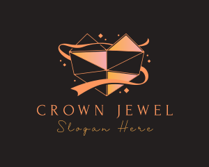 Crystal Heart Jewel logo design