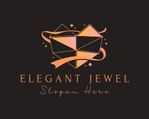 Crystal Heart Jewel logo design