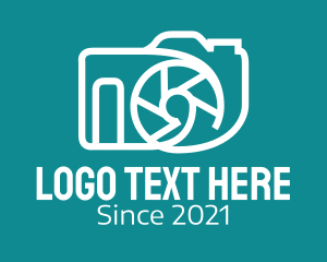 Photo Editor - White Camera Outline logo design