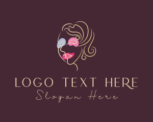 Abstract Makeup Face Logo