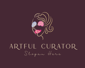 Cosmetics Makeup Face logo design