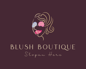 Blush - Cosmetics Makeup Face logo design