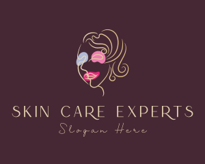 Cosmetics Makeup Face logo design