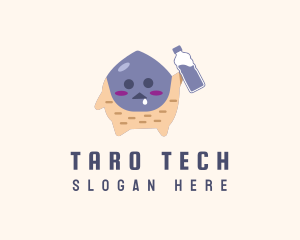 Taro Monster Bottle logo design
