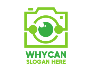 Green Camera Lens Logo