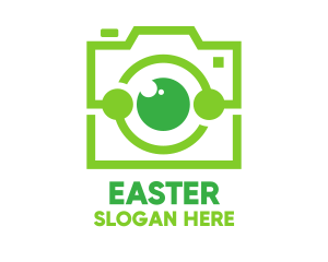 Stroke - Green Camera Lens logo design