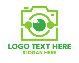 Lens - Green Camera Lens logo design