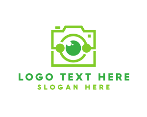 Professional - Green Camera Lens logo design