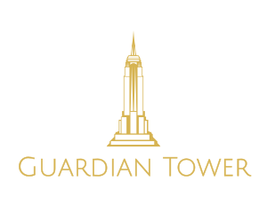 Gold Sharp Tower logo design