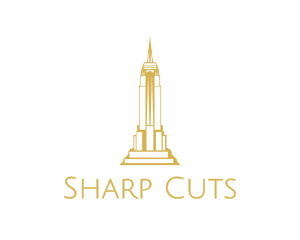 Gold Sharp Tower logo design