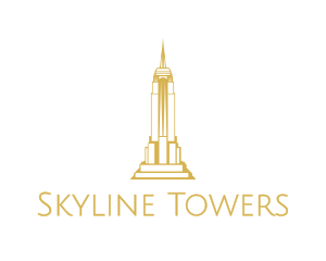 Gold Sharp Tower logo design