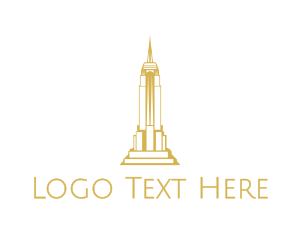 Sharp - Gold Sharp Tower logo design