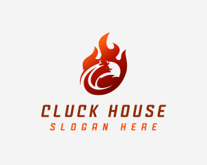 Chicken - Chicken Flame Barbecue logo design