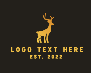 Antler - Deluxe Gold Stag logo design