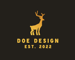 Deluxe Gold Stag  logo design