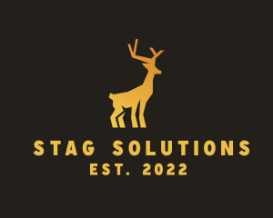 Stag - Deluxe Gold Stag logo design