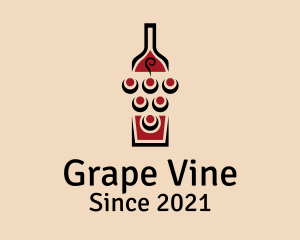 Grapes - Wine Grapes Bottle logo design