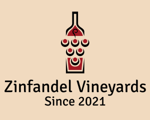 Wine Grapes Bottle logo design