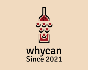 Grape Vine - Wine Grapes Bottle logo design