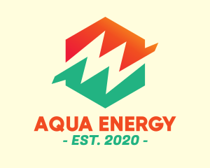 Energy Power Hexagon logo design