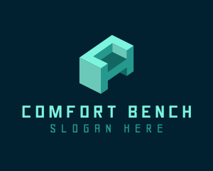 Bench - 3D Printing Chair Block logo design