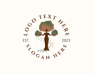 Health - Wellness Tree Woman logo design
