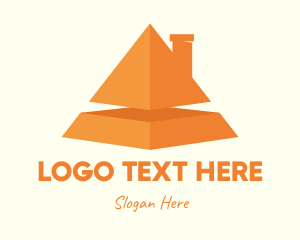 Pyramid - Orange Pyramid House logo design