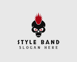 Streetwear Punk Skull logo design