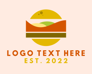Red Burger - Fast Food Burger logo design