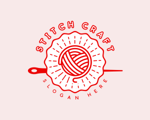 Crochet Yarn Needle logo design