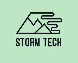 Storm - Fast Mountain Trekking logo design