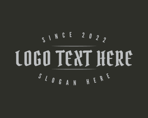 Monochromatic - Dark Gothic Wordmark logo design