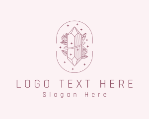 Stylish - Rose Crystal Jewelry logo design