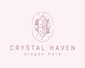 Rose Crystal Jewelry logo design