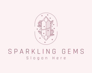 Rose Crystal Jewelry logo design