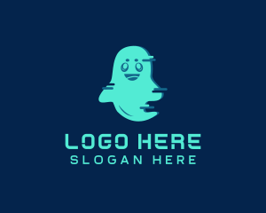 Designer - Happy Glitch Ghost logo design