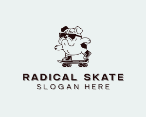 Skateboard - Pug Dog Skateboard logo design