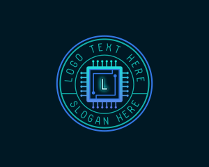 Network - Microchip Circuit Tech Innovations logo design