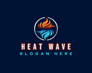 Heat - Industrial Heating Cooling logo design