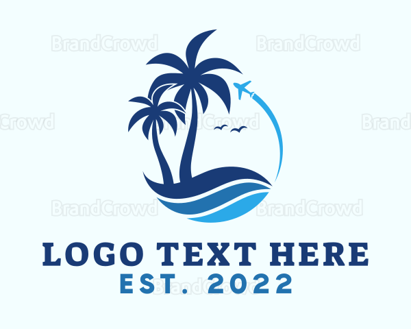 Summer Beach Ocean Logo