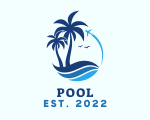 Palm Tree - Summer Beach Ocean logo design
