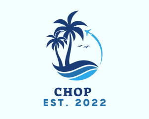 Island - Summer Beach Ocean logo design