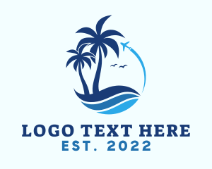 Tourist Spot - Summer Beach Ocean logo design