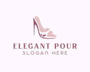 Elegant Peep Toe High Heels  logo design