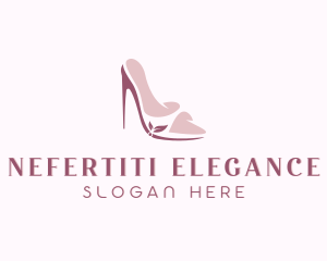 Elegant Peep Toe High Heels  logo design