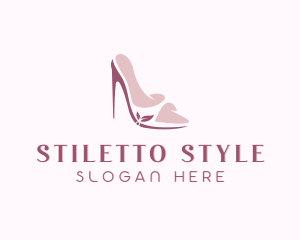 Elegant Peep Toe High Heels  logo design