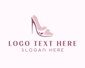 Shoe - Elegant Peep Toe High Heels logo design