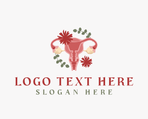 Gynecologist - Floral Uterus Organ logo design