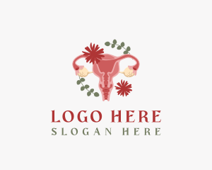 Floral Uterus Organ Logo